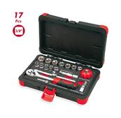 Coffret à douilles hexagonales 17 pièces Emmanchement 3/8