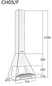 Cheminée frontale suspendue 12 Kw