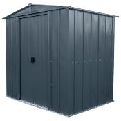 Abri métal spécial espace restreint toit 2 pentes anthracite, 2,92 m2, hauteur 165,1 cm