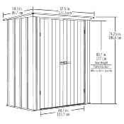 Abri métal spécial espace restreint toit 1 pente gris clair et anthracite, 1,70 m2, hauteur 177 cm