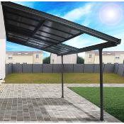 Toit terrasse aluminium avec toit amovible 12,04 m2