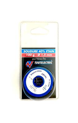 Soudure etain 40% - 1,5mm 100g