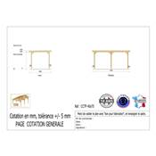 Abri Toit Plat Bois Douglas France Carport Auvent Camping-car 400x750cm H 320cm