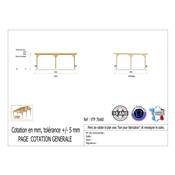 Abri Toit Plat Bois Douglas France Carport Auvent voiture 700x600cm H 250cm