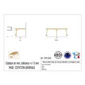 Abri Toit Plat Adossé Bois Douglas France Carport Auvent voiture 350x450cm H 250cm