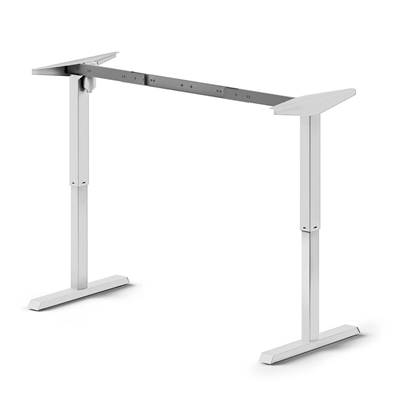 Table motorisée réglable haut. Table réglable haut. Acier blanc