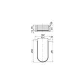 Lot 10 Economiseurs siphon tiroir salle bain courbés plastique Blanc