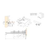 Jeu coulisses invisibles Silver coulisse sortie totale push prof. 250mm Acier zingué