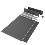 Kit tiroirs cuisine salle bains Vertex haut. 93mm panneaux inclus mod. 900mm Anthracite