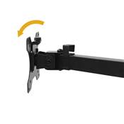Supports écrans table inclinables pivotants 360° doubles Acier noir