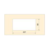 Passe-câbles table Quadrum rectangulaire 269x80mm encastrer alu. blanc
