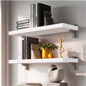 Plateaux étagères 600x200 blanc Bois