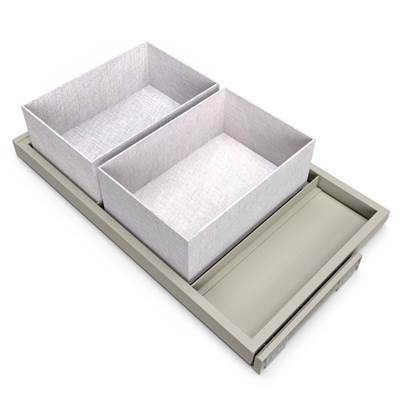 Kit plateau 2 paniers organisation cadre armoires réglable mod. 800mm Gris pierre