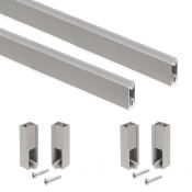 Lot 2 rails penderie dressing Luxe aluminium et plastique