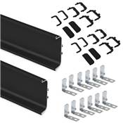 Kit 2 profils centraux Gola meubles cuisine long. 2,35m accessoires alu. noir