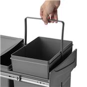 Bac tri sélectif montage inférieur extraction manuelle élément cuisine Recycle 2x25L anthracite