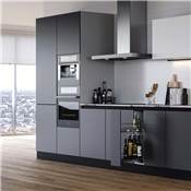 Porte-bouteilles latéral extractible fermeture amortie mod. 200mm Acier Chromé