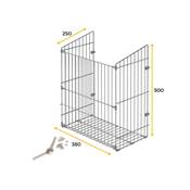 Panier linge système portes basculantes mod. 450mm acier chromé