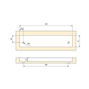 Lot 5 poignées meubles Alfafar L190mm entraxe 160mm alu. Anodisé mat
