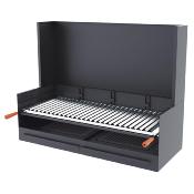 Barbecue charbon de bois 100 cm avec paravents