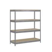 Étagère en métal galva bois 4 étagères charge 300 kgs dim.2000x1200x450mm sans vis