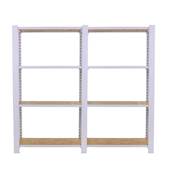 Étagère en métal blanc osb 8 étagères charge 200 kgs dim.1500x1600x300mm sans vis
