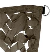 Toile d'ombrage ajourée carré taupe 120g/m2 dim.3x3m
