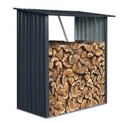 Abri range bûche adossé métal 1.63x0.89 hauteur 154cm anthracite