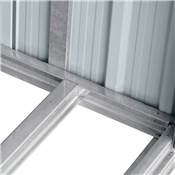 Abri range bûche adossé métal 1.63x0.89 hauteur 154cm anthracite