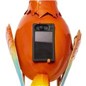 Perroquet orange solaire décoration jardin 1 led couleur hauteur 25cm