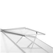 Serre de jardin aluminium polycarbonate 3.6m2 190x190cm h. faitage 195cm lucarne