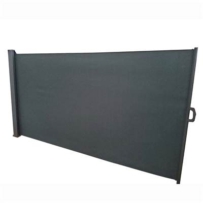 Paravent rétractable 1.8x3m occultation balcon terrasse gris foncé