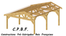 Marque CPBF Charpentes Abris carports pergolas fabrication franÃ§aise, bois Douglas franÃ§ais PEFC