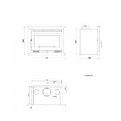 Insert de cheminée en acier 13.5 Kw acier