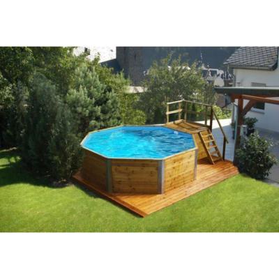 Piscine bois massif 593 b t.1, tout inclus, filtre, pompe, et local technique