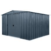 Abri métal toit 2 pentes anthracite,  9,30 m2, hauteur porte 165,1 cm