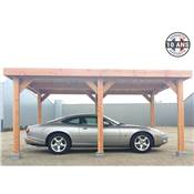 Abri Toit Plat Bois Douglas France Carport Auvent voiture 900x550cm H 250cm