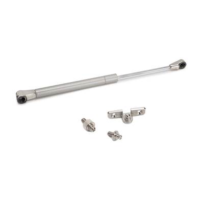 Piston porte relevable Thin diam. 12mm loquets 10kg Acier &amp. plastique nickel mat