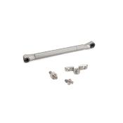 Piston porte relevable Thin diam. 12mm loquets 10kg acier plastique nickelé mat