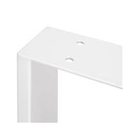 Jeu pieds rectangulaires Square table larg. 800mm Acier blanc
