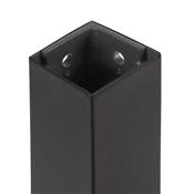 Pieds carrés cadre table 50x50mm 750x750mm Acier noir