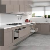 Tiroir ext. Concept 30kg haut. 185mm prof. 450mm Acier blanc
