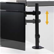 Supports écrans table inclinables pivotants 360° simples acier peints noir