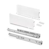 Tiroir ext. Simplex 25kg haut. 159mm prof. 490mm acier blanc