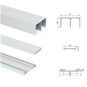 Kit ferrures Placard 81 2 coulissants fermeture souple profilé Wave ép. 18mm Anodisé mat