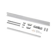 Kit quincaillerie porte coulissante bois Wall fermeture souple Acier alu. plastique