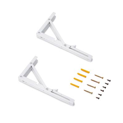Jeu Supports pliables long. 303mm Acier blanc