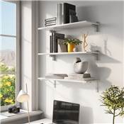 Jeu Supports pliables long. 403mm Acier blanc