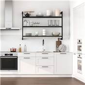 Kit cadre modulaire Zero matériel fixation murale alu. Zamak noir texturé