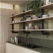 Kit cadre modulaire Zero matériel fixation murale alu. Zamak noir texturé
